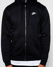 Толстовка Nike M NSW Hoodie FZ FLC club чорний оригінал, фото 3