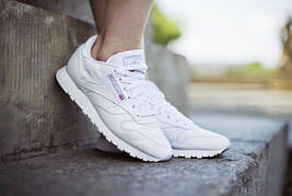 Кросівки Reebok CL Classic Leather білий, фото 3
