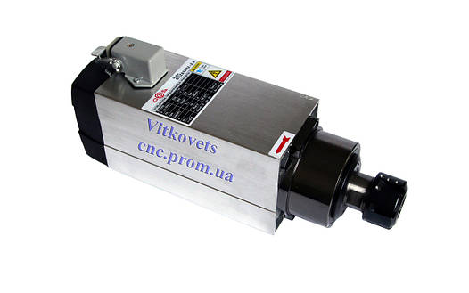 Шпиндель для ЧПК 2,2 kw, ER25, повітряне охолодження, 4 керамічні підшипники, точність 0,01мм, фото 1