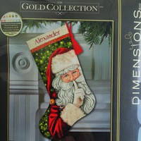 Набор для вышивания Dimensions 70-08938 Секрет Санты Secret Santa Stocking