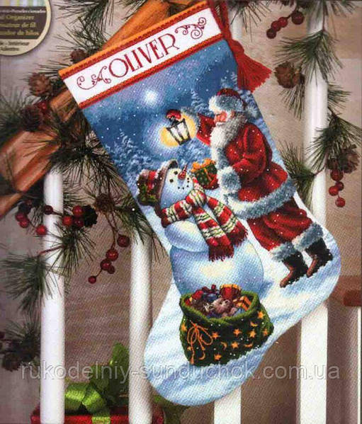 dimensions cross stitch gnome stocking 70-09000 gnome christmas stocking