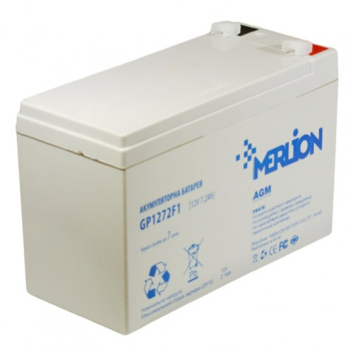 Акумуляторна батарея Merlion agm gp1272F1 12 V 7,2 Ah ( 151 x 65 x 100) White Q10