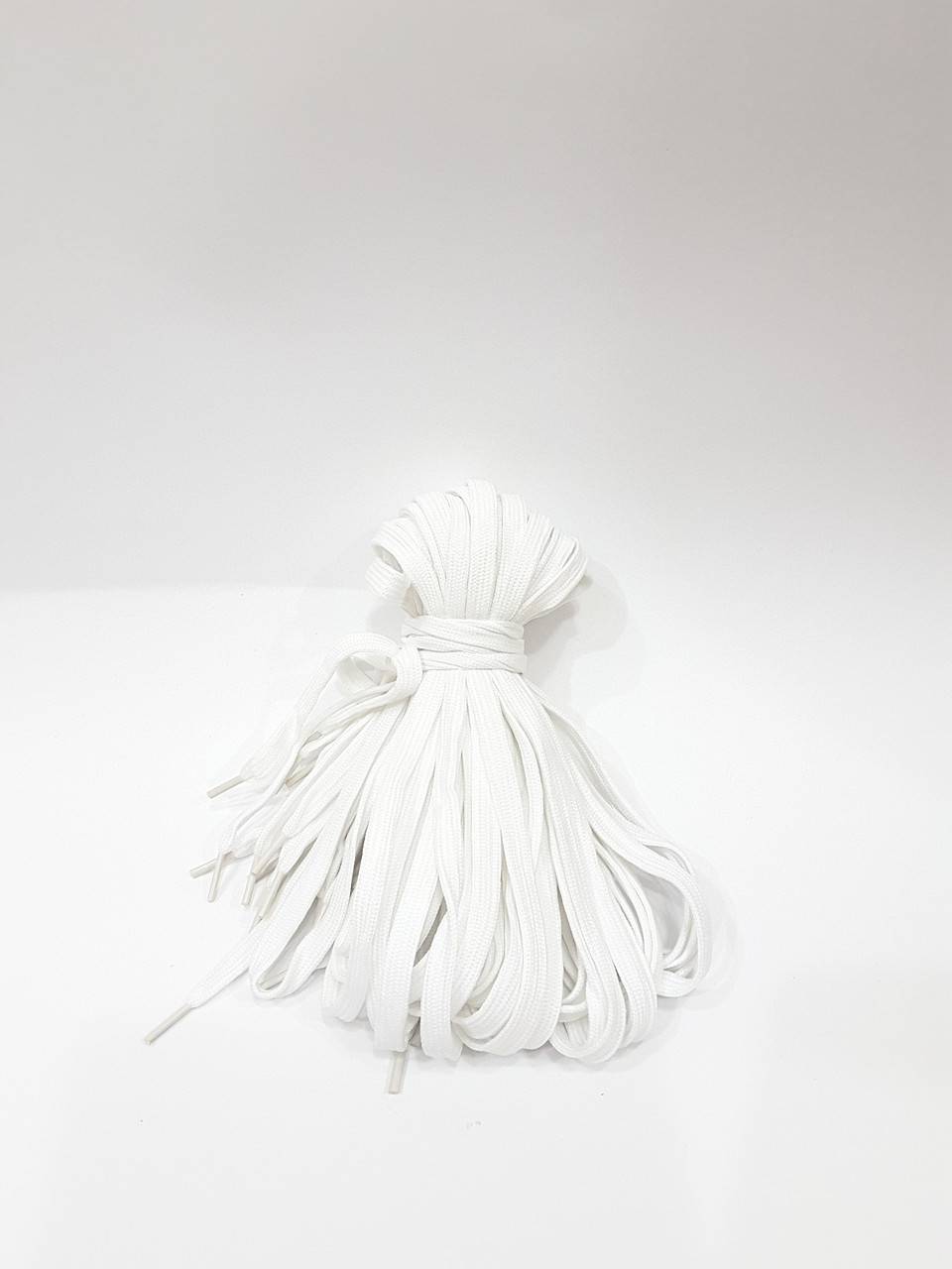 Шнурки для взуття плоскі Білі 1 метр, фото 1