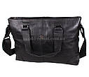 Чоловіча шкіряна сумка BBC5816-1 чорна, фото 8