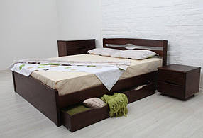 Ліжко дерев'яна Нова з ящиками Олімп