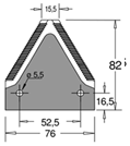 Сегмент ножа жатки New Holland, Case 112074A1 , 191256A1, 826720C2, 826720C3, 44100000, 86509271 , 86544260