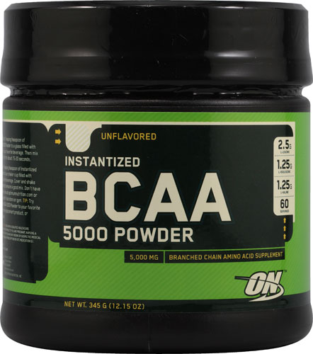 БЦАА, Optimum Nutrition, BCAA 5000 Powder, 350 gram, 60 порц