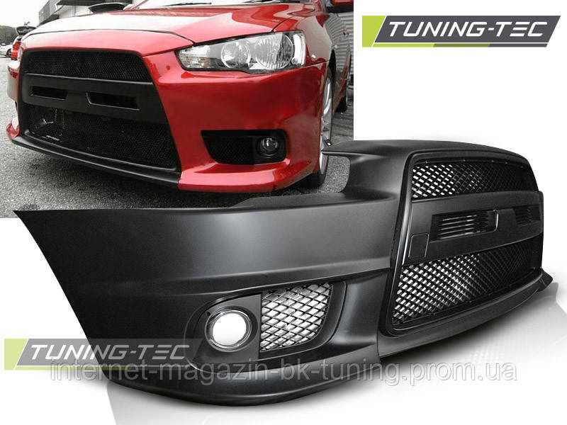 Передній бампер Mitsubishi Lancer X 2008-2011 EVO style