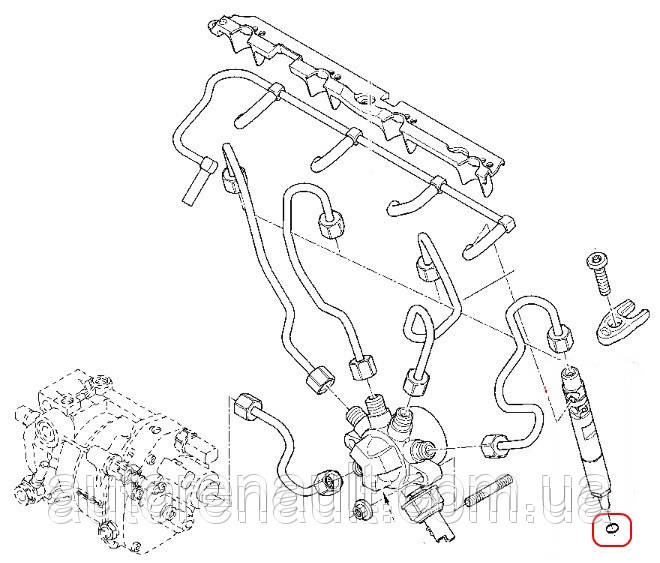 Шайба под дизельные форсунки на Рено Логан II 1.5dCi (толщ. 3.0mm) 2012-> SWAG (Германия) 60930253 - фото 4 - id-p435435631