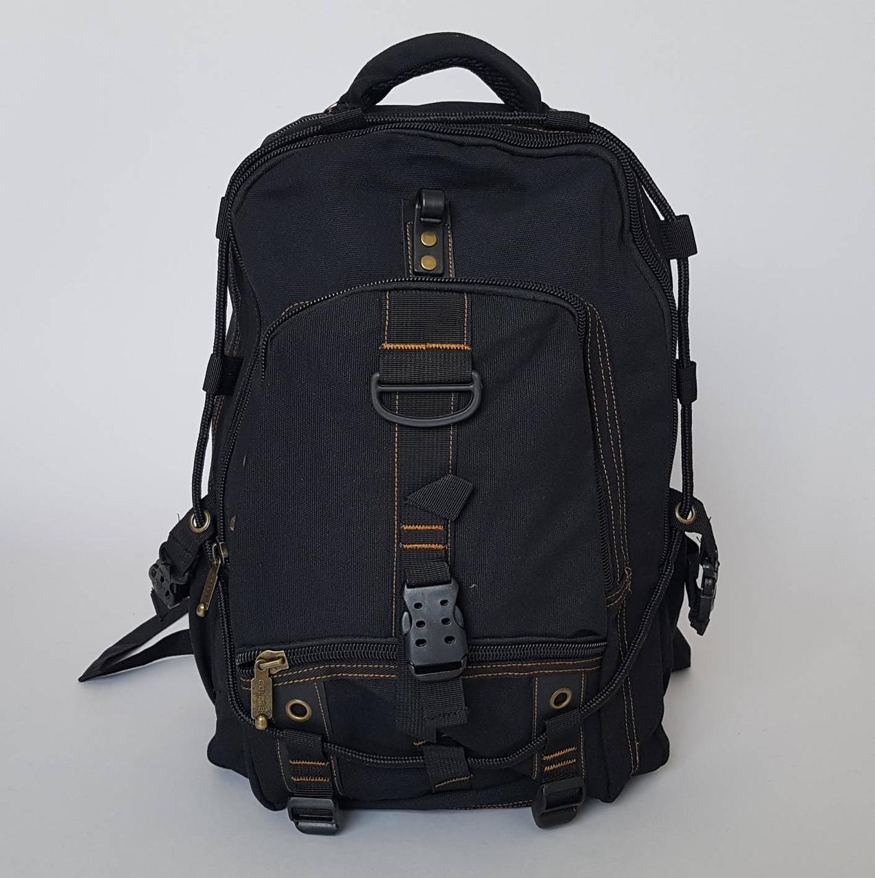 Рюкзак брезентовий міцний «Gold Be» з широкими лямками (51 см), фото 1