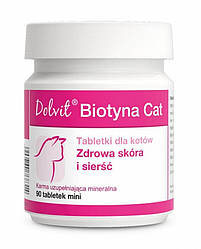 Доолвіт Біотин Кет (Biotyna Cat) комплекс для шерсті кішок, 90 таб.