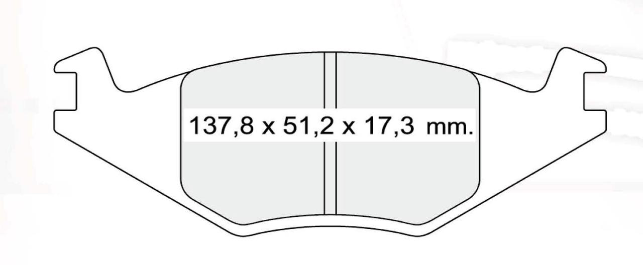 DBB 171.20 Гальмівні колодки (передні) VW Passat, Golf 191698151E, SEAT 191698151F