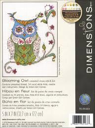 Набір для вишивання Dimensions 70-65163 квітуча сова Blooming Owl