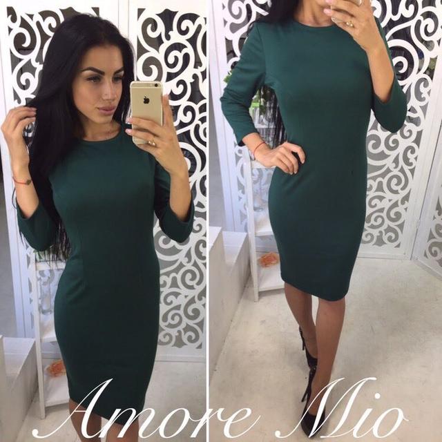 Демісезонне плаття з рукавом 3/4