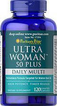 Вітаміни для жінок 50+, Puritan's Pride Ultra WomanTM 50 Plus Multi-Vitamin 120 Coated Caplets