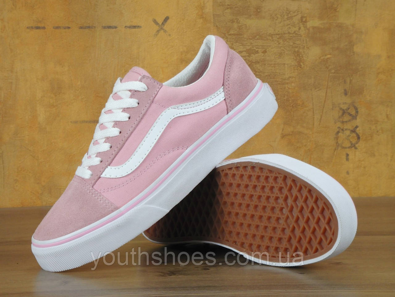 pink and red vans