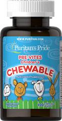 Вітаміни для дітей, Puritan's Pride Pre-Vites Children's Multivitamin 100 Chewables