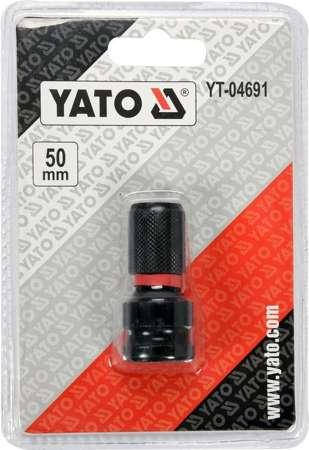 

Перехідник ударний для викруткових насадок YATO з квадрату- 1/2" до HEX- 1/4", L= 50 мм YT-04691