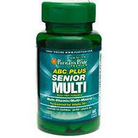 Витамины 50+ Puritan's Pride ABC Plus® Senior Multivitamin Multi-Mineral Formula 60 Caplets