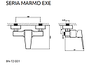 Змішувач для душу Invena Marmo Exe, BN-72-001, фото 5