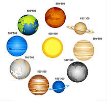 Композиція стендів для школи "Планети сонячної системи"