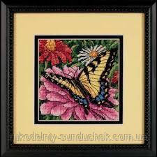 Набір для вишивання Dimensions 07232 Метелик на цинії Butterfly on Zinnia