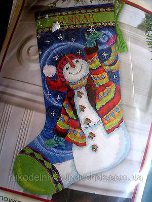 Набор для вышивания Dimensions 71-09143 Счастливый Снеговик Happy Snowman Stocking - фото 1 - id-p576282746