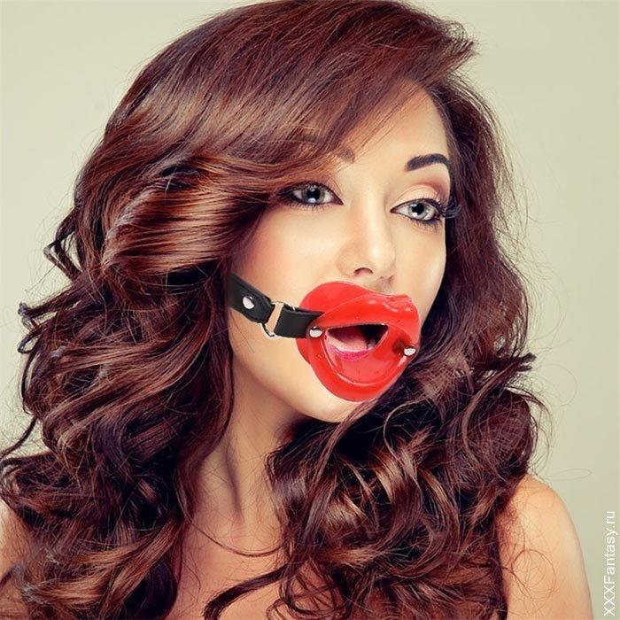 БДСМ-кап у формі губ "Відкритий рот" силіконовий, фото 1