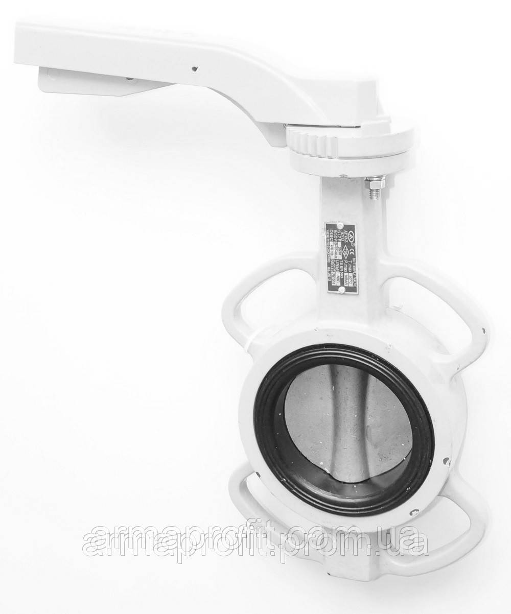 Засувка Батерфляй поворотна для газу AYVAZ тип KV9 Ду150 Ру16 диск чавун, фото 1