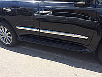 Молдинги на двери Lexus LX 570 2008-2021 цвет черный 202