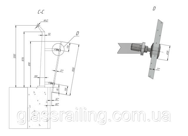 Скляне огородження Glass Railing