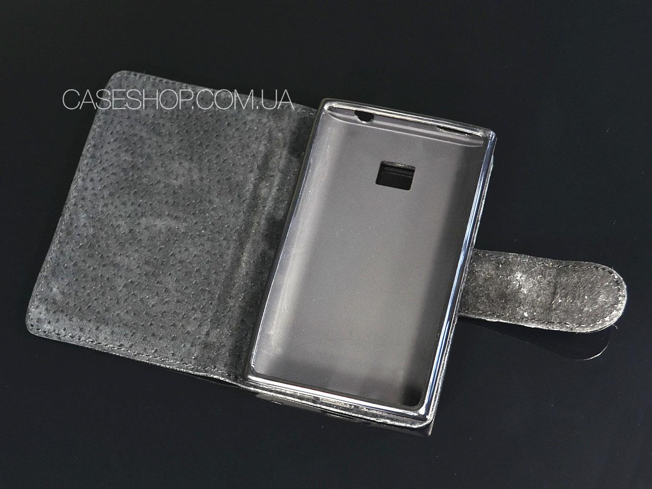 Чехол-книжка из натуральной кожи для LG e400 Optimus L3 - фото 3 - id-p576337368