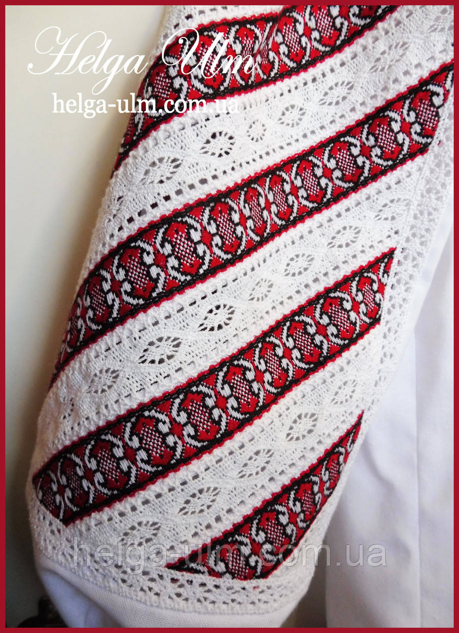 Дитяча туніка вишита, блуза з бавовняним мереживом - 140 р., фото 1