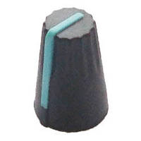 Ручка потенціометра сіра з блакитною смугою, D=13,5 mm, H=20mm