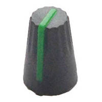 Ручка потенціометра сірий з зеленою смугою, D=13,5 mm, H=20mm