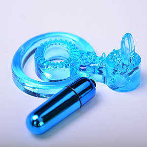 Віброкільце ерекційне з вібратором для клітора та фіксацією за мошонку Stay Hard 2