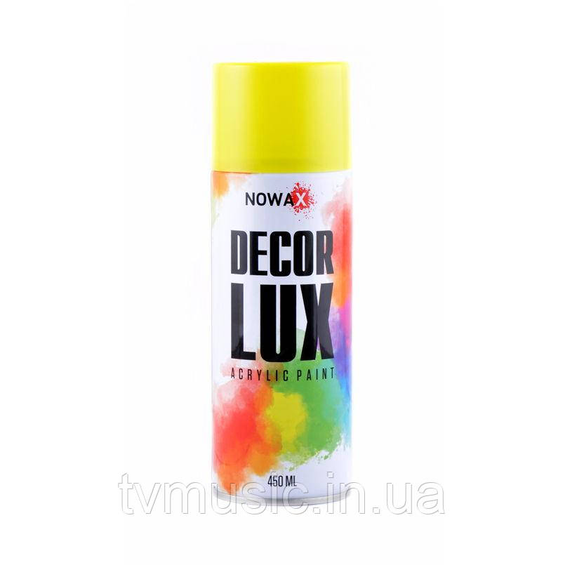 Акрилова фарба Nowax Decor Lux RAL 1023 Жовта 450 мл