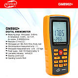 Анемометр Benetech GM8902+ (0.3-45m/s; 0-45ºC; 0-999900m3/min), USB, Пам'ять 50 з телескопічною ручкою, фото 5