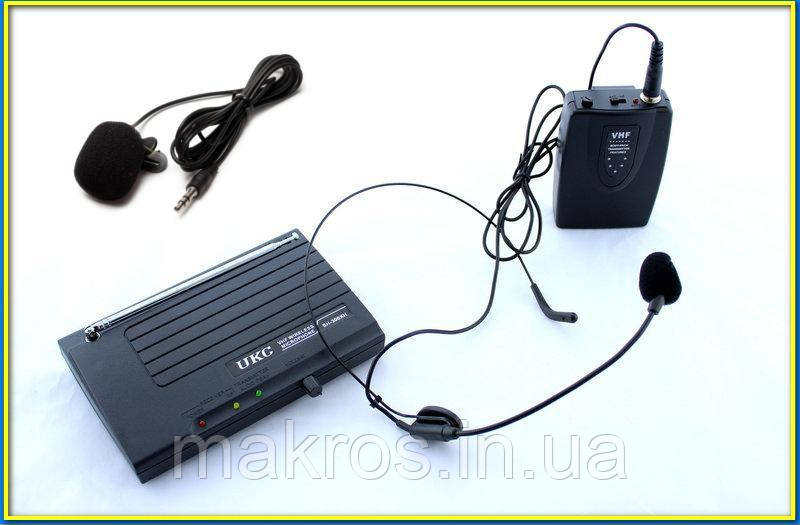 Микрофон UKC SH-300 с гарнитурой+петличка - фото 1 - id-p576416825