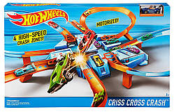 Hot Wheels Трек Хот Вілс Аварія хрест-навхрест Criss Cross Crash Track Set DTN42