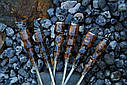 Набор шампуров "Мощь" 50см с ручкой из капа клена, фото 2