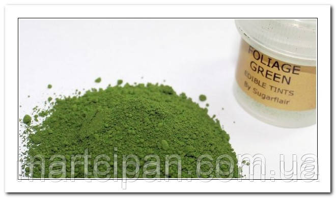 "Sugarflairs"уха фарба для квітів "Foliage green" (зелена листя)