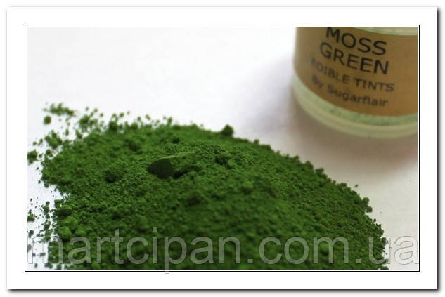 "Sugarflairs"уха фарба для квітів "Moss green" (зелений мох), фото 1
