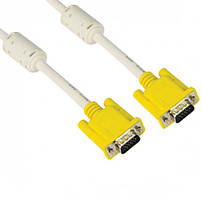 Кабель VGA 3+4 with shielding, 1,5 m, male to male (тато-тато), 2 фериту
