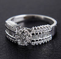 Женское кольцо из белого золота с бриллиантами С32Л1№1