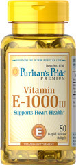 Вітамін Е Puritan's Pride Vitamin E-1000 IU 50 Softgels