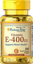 Вітамін Е Puritan's Pride Vitamin E-400 IU 100 Softgels