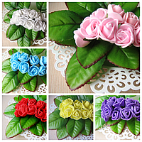 Троянди з латексу 2.2 - 3.5 см на дротиках