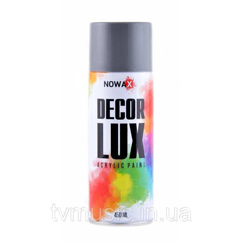 Акрилова фарба Nowax Decor Lux RAL 7001 Світло-сірий 450 мл