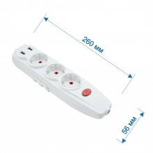 

КОЛОДКА RIGHT HAUSEN KRIS 3-Я С ЗАЗЕМЛЕНИЕМ, ВЫКЛЮЧАТЕЛЕМ И USB HN-082301